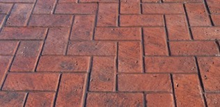 Herringbone brick stamp pattern